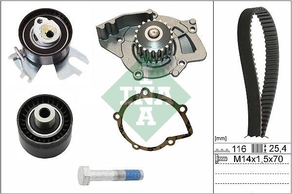 WILMINK GROUP Водяной насос + комплект зубчатого ремня WG1251812